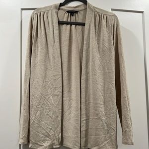 Banana Republic XS Cream Gray silvery Sweater Blazer Jacket shawl
